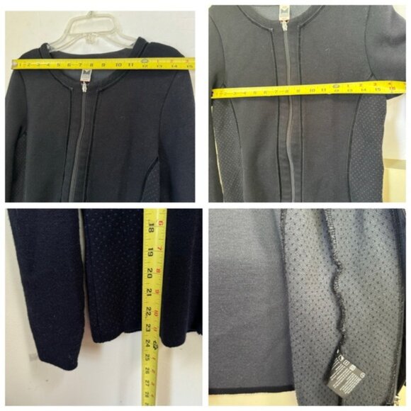 Dale Of Norway Merino Wool Jacket Black Gray Zipper Sweater Cardigan Knit Top M - Picture 16 of 16